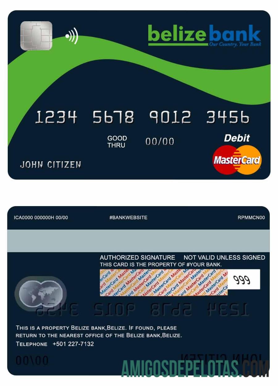 Belize Belize Bank Mastercard baixar para verificação